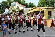 Die Stadtkapelle auf dem Volksfest Lohho